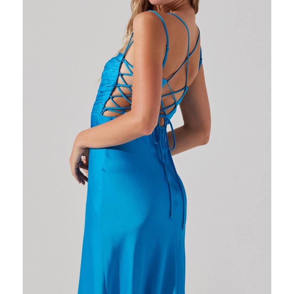 NEW ASTR antlia dress in turquoise blue - Picture 6 of 7